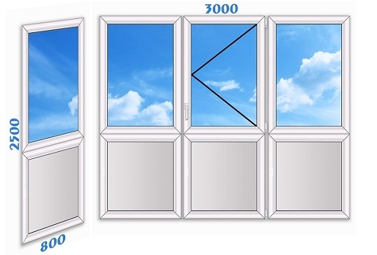 пластиковое окно 130x140