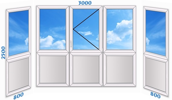 пластиковое окно 130x140