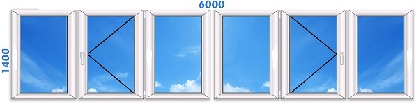 пластиковое окно 130x140